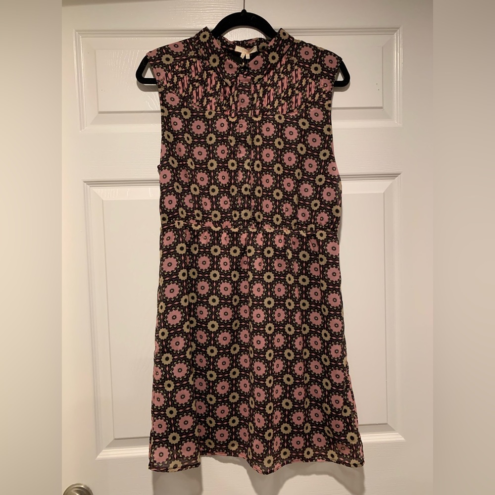 NWT Tulle Chiffon Button Up Floral Dress Size L